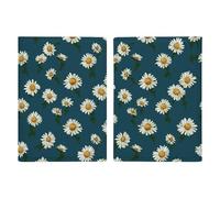 Reisepasshülle, Leder, Reisepasshülle, Sushi-Essens-Muster, bedrucktes Reisepassbuch für Dokumente, Reisegeschenke, Kleine Gänseblümchen, 20.3x13.8cm