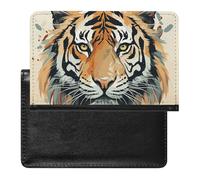 Reisepasshülle, Leder, Reisepassschutz, Gänseblümchen, Reisedokumenten-Halter, Reiseutensilien, für Damen und Herren, Jahr des Tigers Tigergesicht, Einheitsgröße