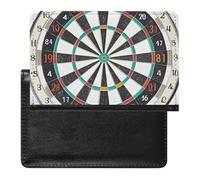 Reisepasshülle, Leder, Reisepassschutz, Halloween, schwarze Katzen, Kürbis, Reisedokumenten-Halter, Reiseutensilien, für Damen und Herren, Dartscheibe, Einheitsgröße