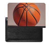 Reisepasshülle, Leder, Reisepassschutz, japanischer Ramen, Reisedokumenten-Halter, Reiseutensilien, für Damen und Herren, Basketball orange, Einheitsgröße