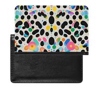 Reisepasshülle, Leder, Reisepassschutz, Maritimes Segelboot, Kompass, Reisedokumenten-Halter, Reiseutensilien, für Damen und Herren, Glitzer, Regenbogen-Punkte, Einheitsgröße