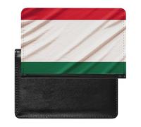 Reisepasshülle, Leder, Reisepassschutz, menschlicher Totenkopf, rosa Blumen, Reisedokumenten-Halter, Reiseutensilien, für Damen und Herren, Flagge Italien, Einheitsgröße