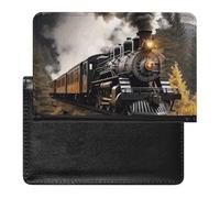 Reisepasshülle, Leder, Reisepassschutz, New York City, Reisedokumenten-Halter, Reiseutensilien, für Damen und Herren, Dampfzug, Einheitsgröße