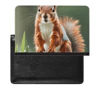 Reisepasshülle, Leder, Reisepassschutz, niedliche Eichhörnchen, Reisedokumenten-Halter, Reiseutensilien, für Damen und Herren, Niedliche Eichhörnchen, Einheitsgröße