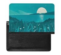 Reisepasshülle, Leder, Reisepassschutz, niedliche Eichhörnchen, Reisedokumenten-Halter, Reiseutensilien, für Damen und Herren, blaugrün, Einheitsgröße