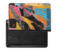 Reisepasshülle, Leder, Reisepassschutz, Obsternte, Reisedokumenten-Halter, Reiseutensilien, für Damen und Herren, Eine bunte Steppdecke, Einheitsgröße