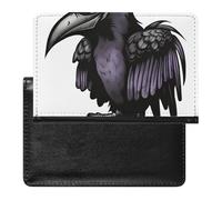 Reisepasshülle, Leder, Reisepassschutz, Ravens, Reisedokumenten-Halter, Reiseutensilien, für Damen und Herren, Raben, Einheitsgröße