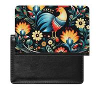 Reisepasshülle, Leder, Reisepassschutz, Retro, Kanada-Flagge, Reisedokumenten-Halter, Reiseutensilien, für Damen und Herren, Polnisches Volkskunst-Muster, Einheitsgröße