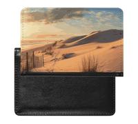 Reisepasshülle, Leder, Reisepassschutz, unheimlich, gruseliger Totenkopf, Reisedokumenten-Halter, Reiseutensilien, für Damen und Herren, Sanddünen, Einheitsgröße