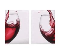 Reisepasshülle mit 3D-Weinherz, mit Karten- und Ticketschlitz, PU-Leder, einfacher Zugriff, Reiseutensilien, Dokumenten-Organizer, wasserdichte Reisebrieftasche für Männer und Frauen