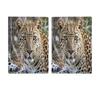 Reisepasshülle mit afrikanischem Tier-Leopardenmuster, ultradünn, PU-Leder, Reisedokumenten-Organizer, kompakt, Premium, internationaler US-Pass, Schutzhülle für Damen und Herren