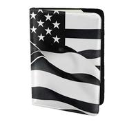 Reisepasshülle mit amerikanischer Flagge, Schwarz und Weiß, Reiseutensilien, Karten- und Reisepass-Anti-Diebstahl-Brieftasche, Größe passend für alle gängigen Reisepässe