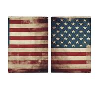 Reisepasshülle mit amerikanischer USA-Flagge, ultradünn, PU-Leder, Reisedokumenten-Organizer, kompakt, Premium, internationaler US-Reisepassschutz für Damen und Herren