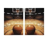 Reisepasshülle mit Basketball-Motiv, bedruckt, Reisepasshülle für Reisen, Reisepass, Kartenhülle, RFID-blockierend, Leder, Kartenetui für Damen und Herren, Basketball, 20,3 x 13,8 cm, modern,