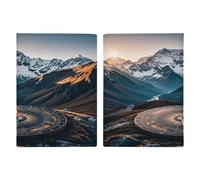 Reisepasshülle mit Bergkompass, ultradünn, PU-Leder, Reisedokumenten-Organizer, kompakt, Premium-internationaler US-Pass, Schutzhülle für Damen und Herren