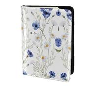 Reisepasshülle mit Blumen und Kornblumen, Gänseblümchen, 1 Stück, für Reisen, Damen, Herren, niedliche Reisepasshülle