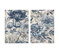 Reisepasshülle mit Blumenmuster, ultradünn, PU-Leder, Reisedokumenten-Organizer, kompakt, Premium, internationaler US-Pass, Schutzhülle für Damen und Herren, Blau