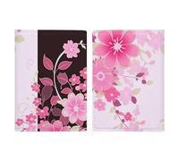 Reisepasshülle mit Blumenmuster und Kartenfach, PU-Leder, einfacher Zugriff, Reiseutensilien, Dokumenten-Organizer, wasserdichte Reisebrieftasche für Männer und Frauen