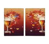 Reisepasshülle mit buntem Herz, ultradünn, PU-Leder, Reisedokumenten-Organizer, kompakt, Premium, internationaler US-Pass, Schutzhülle für Damen und Herren