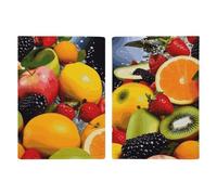 Reisepasshülle mit buntem Obst, Ausweishülle mit Schlitz, Reisebrieftasche, Dokumentenhülle für Damen und Herren