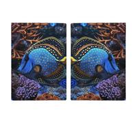 Reisepasshülle mit buntem tropischem Fisch, bedruckt, Reisepasshülle für Reisen, Reisepass, Kartenschutz, Brieftasche, RFID-blockierend, Leder-Kartenetui für Damen und Herren, bunte tropische Fische,