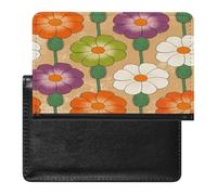 Reisepasshülle mit bunten Vintage-Blumen, Leder, Reise-Brieftasche, ultradünn, Reisepasshülle für Reisen, Must-Haves, Zubehör, Reisepasshalter