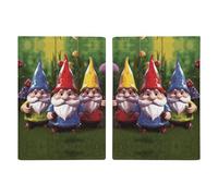 Reisepasshülle mit bunten Zwergen bedruckt, Reisepasshülle für Reisen, Reisepass, Karten, Brieftasche, RFID-blockierend, Leder-Kartenetui für Damen und Herren, bunte Zwerge, 20,3 x 13,8 cm, Bunte