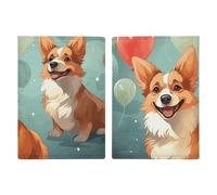 Reisepasshülle mit Cartoon-Corgi-Motiv, PU-Leder, wasserdicht, Reisebrieftasche mit Kreditkartenfächern für Damen und Herren, Stil, 20,3 x 13,8 cm, Stil:, 20.3x13.8cm