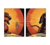 Reisepasshülle mit Dackel-Motiv aus PU-Leder, wasserdicht, Reisebrieftasche mit Kreditkartenfächern für Damen und Herren, Stil, 20,3 x 13,8 cm, Stil:, 20.3x13.8cm