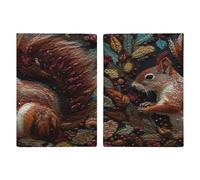 Reisepasshülle mit Eichhörnchen-Stickerei, ultradünn, PU-Leder, Reisedokumenten-Organizer, kompakt, Premium, internationaler US-Pass, Schutzhülle für Damen und Herren