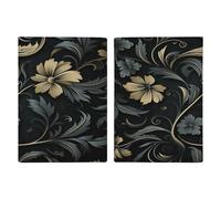 Reisepasshülle mit elegantem Blumenmuster, ultradünn, PU-Leder, Reisedokumenten-Organizer, kompakt, Premium-internationaler US-Reisepassschutz für Damen und Herren