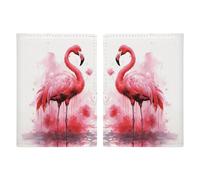 Reisepasshülle mit Flamingo-Aquarell-Druck, Reisepasshülle für Reisen, Reisepass, Kartenschutz, Brieftasche, RFID-blockierend, Leder-Kartenetui für Damen und Herren, Flamingo-Aquarell,