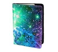 Reisepasshülle mit Galaxie-Aufdruck, Reiseutensilien, Karten- und Reisepass, Anti-Diebstahl-Brieftasche, Größe passend für alle gängigen Reisepässe