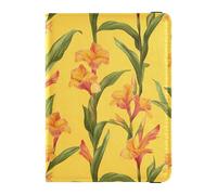 Reisepasshülle mit gelbem Blumenmuster, Reisepasshülle für Reisedokumente, Reisepasshülle, für Reisen, wasserdicht, Gelb