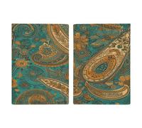 Reisepasshülle mit gelbem Paisleymuster, ultradünn, PU-Leder, Reisedokumenten-Organizer, kompakt, Premium, internationaler US-Pass, Schutzhülle für Damen und Herren