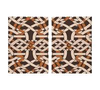 Reisepasshülle mit geometrischem Muster, ultradünn, PU-Leder, Reisedokumenten-Organizer, kompakt, Premium, internationaler US-Pass, Schutzhülle für Damen und Herren, Braun