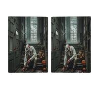 Reisepasshülle mit Halloween-Horror-Motiv, ultradünn, PU-Leder, Reisedokumenten-Organizer, kompakt, Premium-internationaler US-Pass, Schutzhülle für Damen und Herren