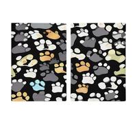 Reisepasshülle mit Hundepfotenabdrücken, 2 Standardmaßstab, 2_00x, ultradünn, PU-Leder, Reisedokumenten-Organizer, kompakt, Premium-internationaler US-Reisepassschutz für Damen und Herren