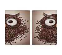 Reisepasshülle mit Kaffeebohnen-Eule, ultradünn, PU-Leder, Reisedokumenten-Organizer, kompakt, Premium, internationaler US-Pass, Schutzhülle für Damen und Herren