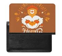 Reisepasshülle mit Kartenfächern, Leder, blauer Schmetterling, klein, wasserdicht, Reisepasshülle für Reisen, Erntedankfest, Einheitsgröße