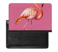 Reisepasshülle mit Kartenfächern, Leder, blauer Schmetterling, klein, wasserdicht, Reisepasshülle für Reisen, Flamingos, Einheitsgröße