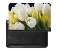 Reisepasshülle mit Kartenfächern, Leder, Reisepasshalter, Bauernhaus, Huhn, wasserdicht, Reisepasshülle für Reisen, Verschiedene Blumen, Einheitsgröße