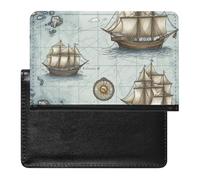 Reisepasshülle mit Kartenfächern, Leder, Reisepasshalter, Bootskarte, wasserdichte Reisepasshülle für Reisen, Bootskarte, Einheitsgröße