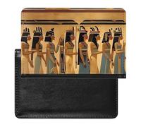 Reisepasshülle mit Kartenfächern, Leder, Reisepasshalter, Flugzeugjets, wasserdicht, Reisepasshülle für Reisen, Frauen im alten Ägypten, Einheitsgröße