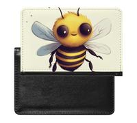 Reisepasshülle mit Kartenfächern, Leder, Reisepasshülle, afrikanisches Tier, Leopard, wasserdicht, Reisepasshülle für Reisen, Niedliche Biene, Einheitsgröße