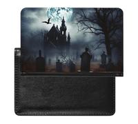 Reisepasshülle mit Kartenfächern, Leder, Reisepasshülle, Faultier-Familie, wasserdicht, Reisepasshülle für Reisen, Gothic Happy Halloween, Einheitsgröße