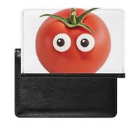 Reisepasshülle mit Kartenfächern, Leder, Reisepasshülle, grau, Tiere, wasserdicht, Reisepasshülle für Reisen, I Love You from My Head Tomatoes, Einheitsgröße