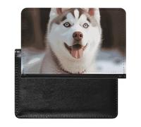Reisepasshülle mit Kartenfächern, Leder, Reisepasshülle, Husky, Piquant, wasserdicht, Reisepasshülle für Reisen, Husky Piquant Hund, Einheitsgröße