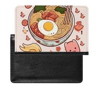 Reisepasshülle mit Kartenfächern, Leder, Reisepasshülle, köstliche süße Ramen, wasserdichte Reisepasshülle für Reisen, Leckerer Süßer Ramen, Einheitsgröße
