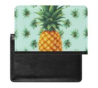 Reisepasshülle mit Kartenfächern, Leder, Reisepasshülle, tropische Früchte, Ananas, wasserdicht, Reisepasshülle für Reisen, Tropische Frucht-Ananas, Einheitsgröße